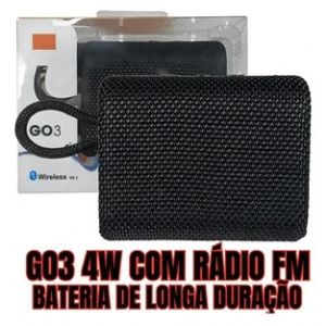 Caixa De Som Bluetooth Go 3 7.1 - Preto